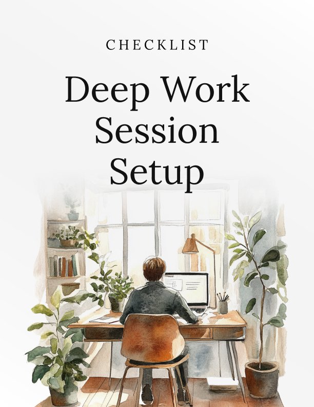 Deep Work Session Setup Checklist